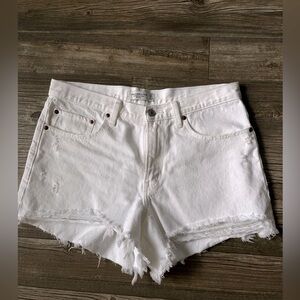 Abercrombie & Fitch White Jean Shorts